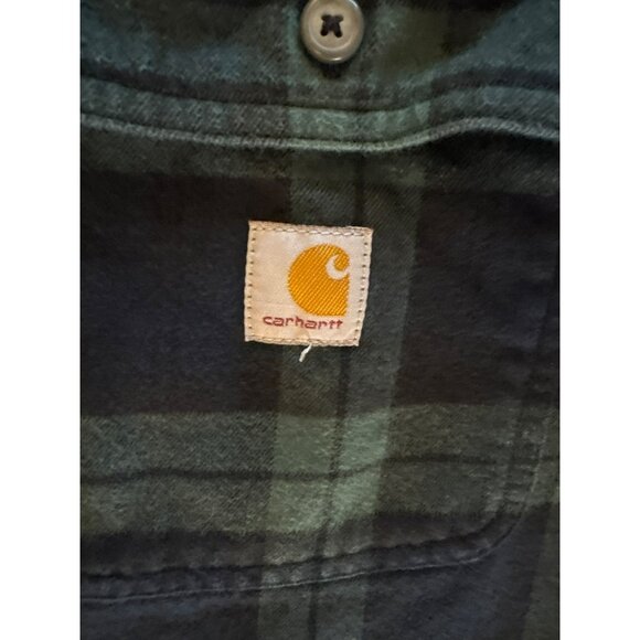 Carhartt Heavyweight Flannel Loose Fit Button-Down Work Shirt Size 2XL - Picture 6 of 8